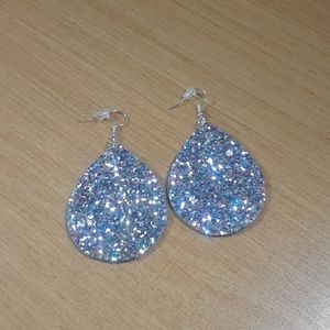 Glitter Teardrop Earrings
